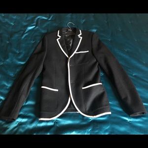 Topman Black Blazer with White trim